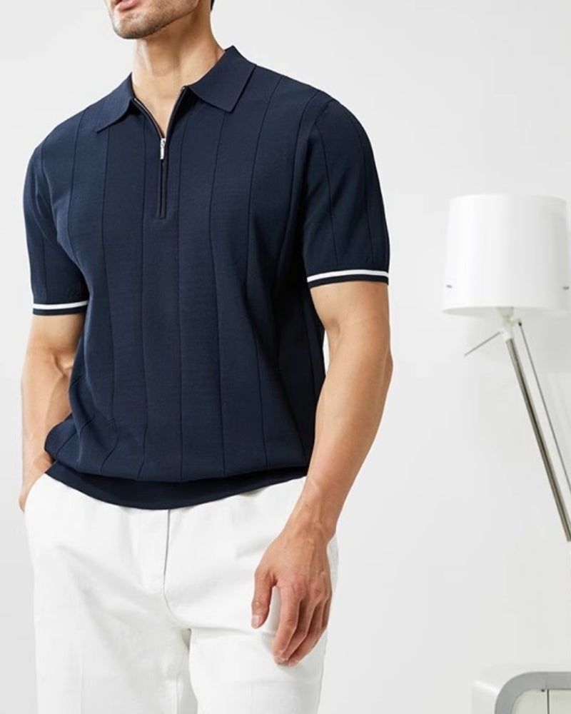 Polo Signature com Acabamento Contrastante